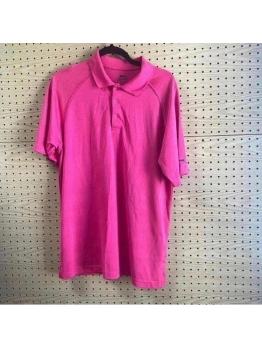 Slazenger Hot Pink Short Sleeve Collared Polo Shirt Golf Athleisure Casusal